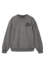 ALLSAINTS Insignia Crew Neck Cotton Sweatshirt Washed Black