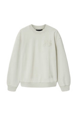 ALLSAINTS Insignia Crew Neck Cotton Sweatshirt Sea Green
