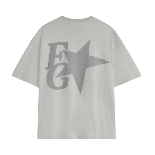 Fakegods Star Boxy Tee Light Grey
