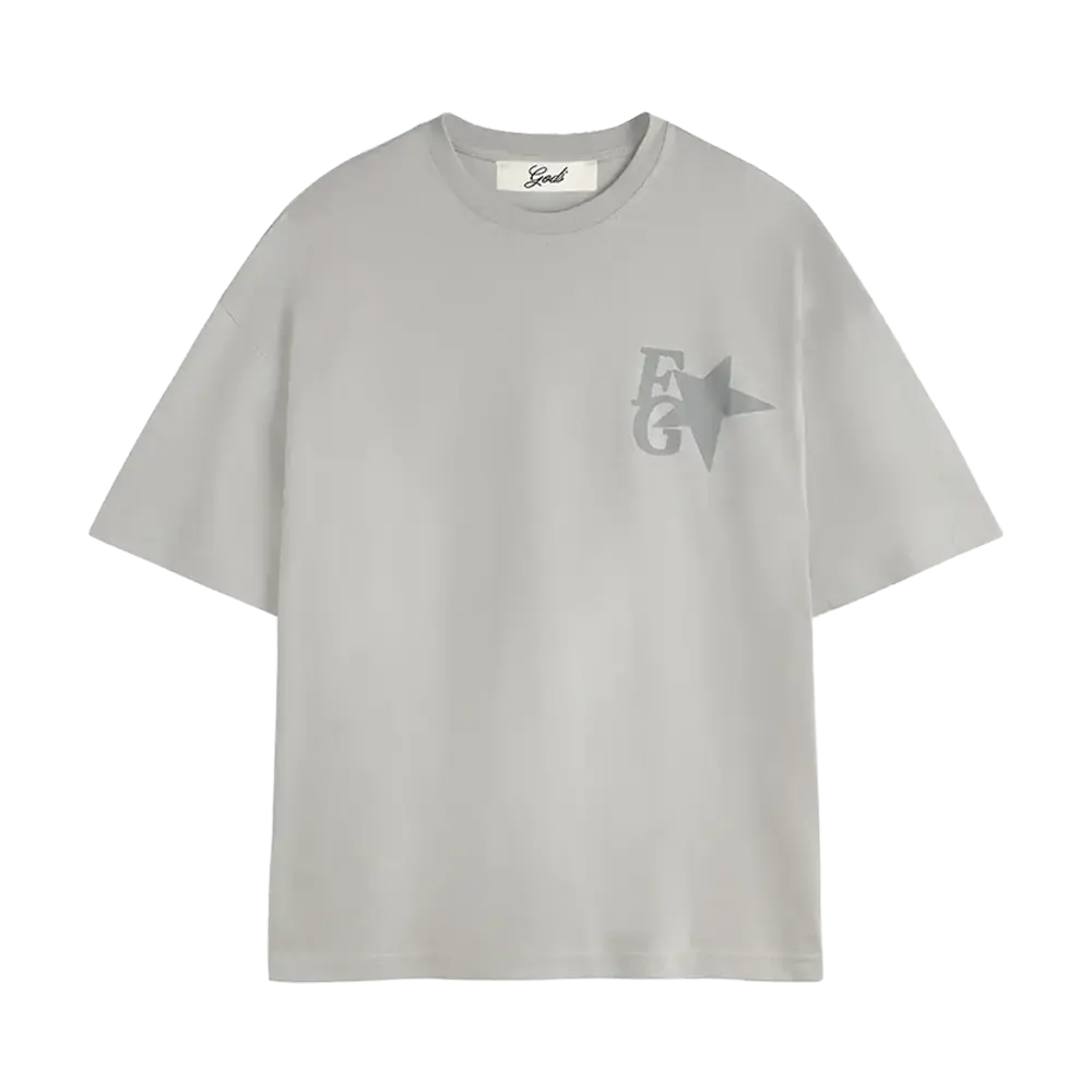 Fakegods Star Boxy Tee Light Grey