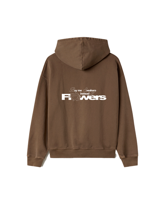 Flowers Brown Hoodie