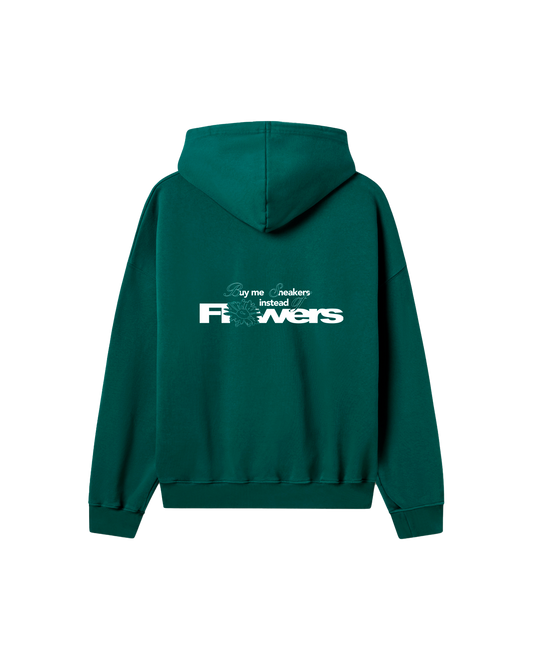 Flowers Green Hoodie