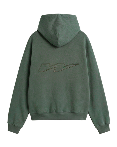 W Patch Hoodie Olive Green