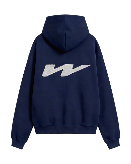 W Patch Hoodie Navy