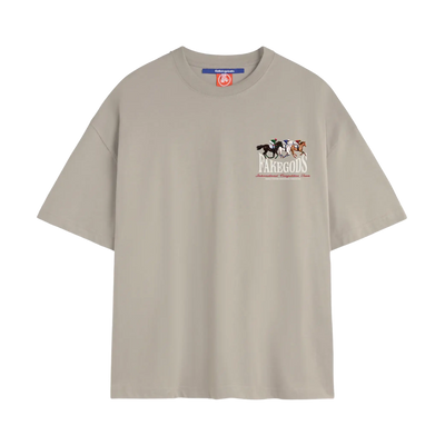 Fakegods Horse Race Tee Light  Grey