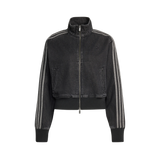 Adidas Denim Firebird Track Top Worn Black