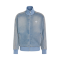 Adidas Denim Firebird Track Top Worn Blue