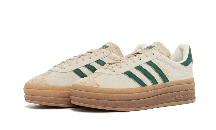 Newcop Adidas Gazelle Bold Magic Beige Collegiate Green Zapatillas 2