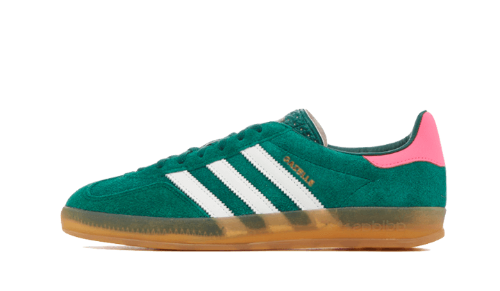 Newcop Adidas Gazelle Indoor Collegiate Green Lucid Pink Zapatillas 1