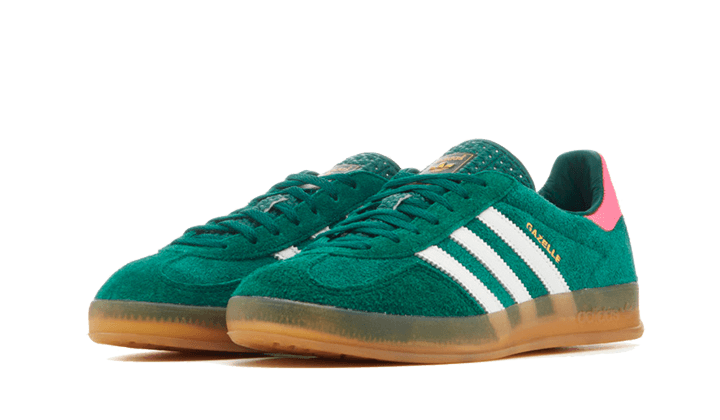 Newcop Adidas Gazelle Indoor Collegiate Green Lucid Pink Zapatillas 2