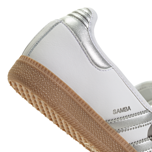 Newcop Adidas Mujer Samba Jane White Silver Metallic Zapatillas 4