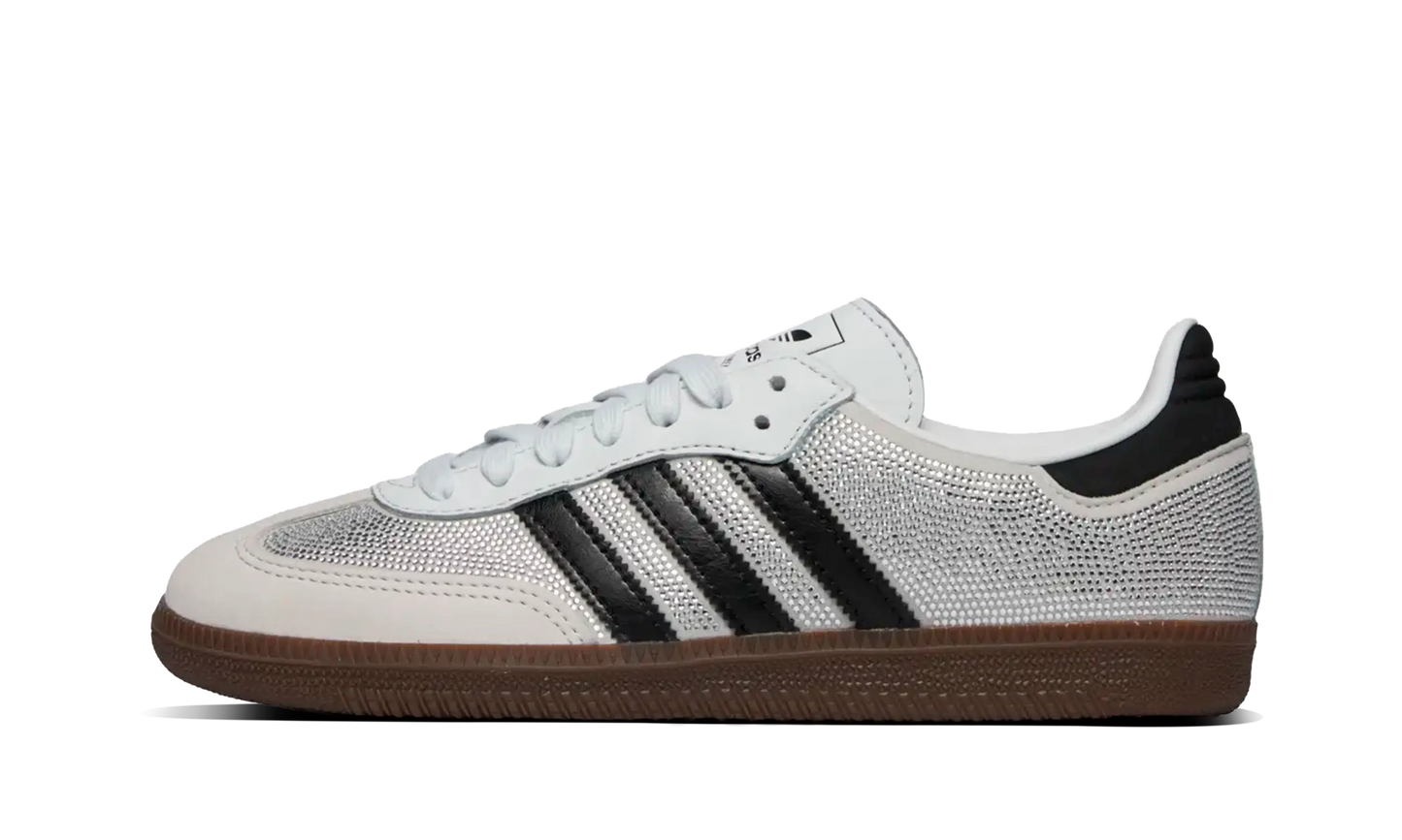 Newcop Adidas Mujer Samba Og Rhinestone Crystal White Silver Zapatillas 1