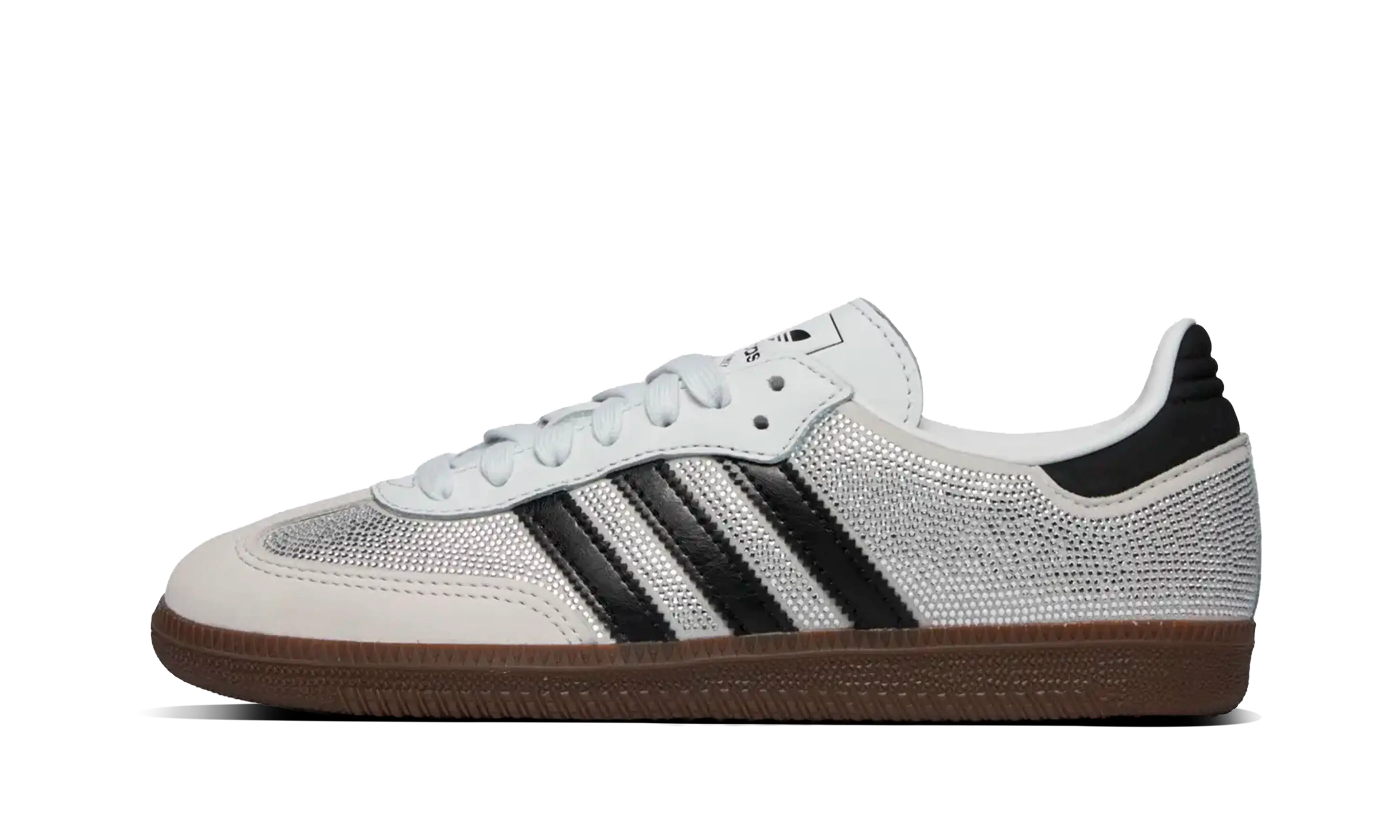 Newcop Adidas Mujer Samba Og Rhinestone Crystal White Silver Zapatillas 1