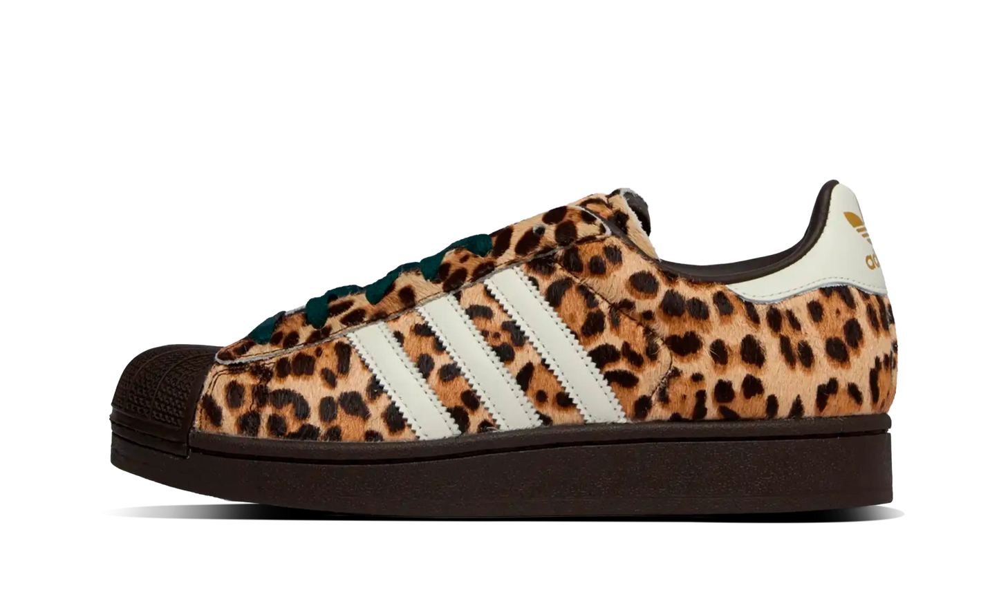 Newcop Adidas Mujer Superstar Ii Leopard Dark Brown Ivory Zapatillas 1