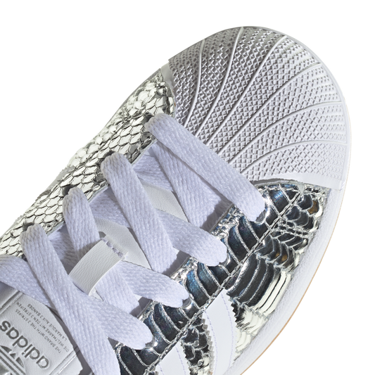 Newcop Adidas Superstar Ii Patent Snakeskin Silver Metallic Zapatillas 4