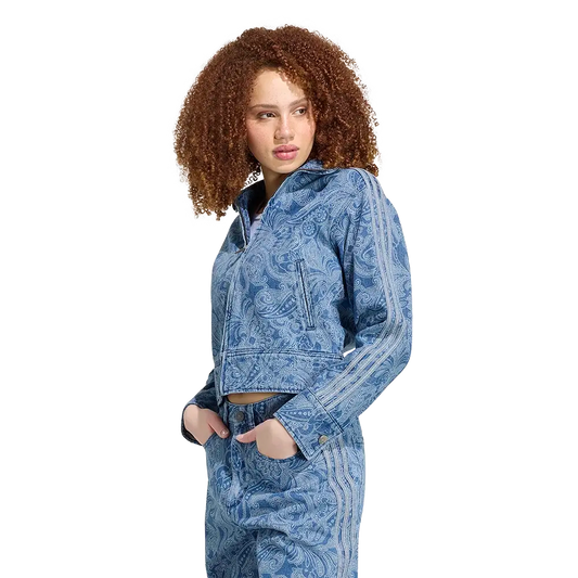 Newcop Adidas X Liberty London Firebird Denim Track Top Medium Vintage Light Denim Ropa 2