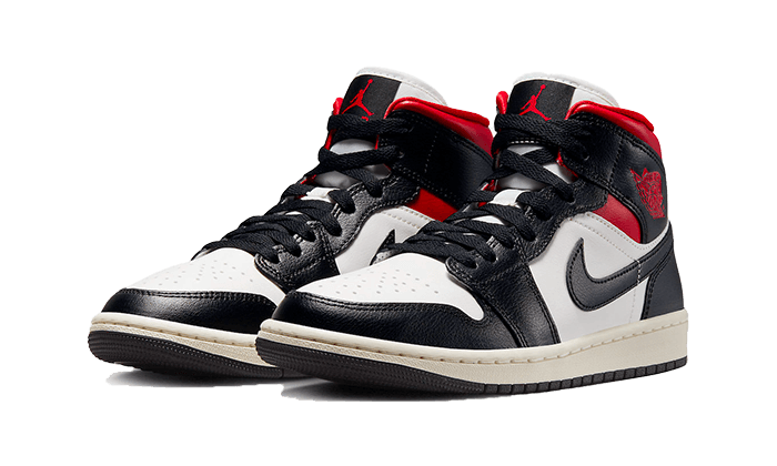 Newcop Air Jordan 1 Mid Black Gym Red Zapatillas 2