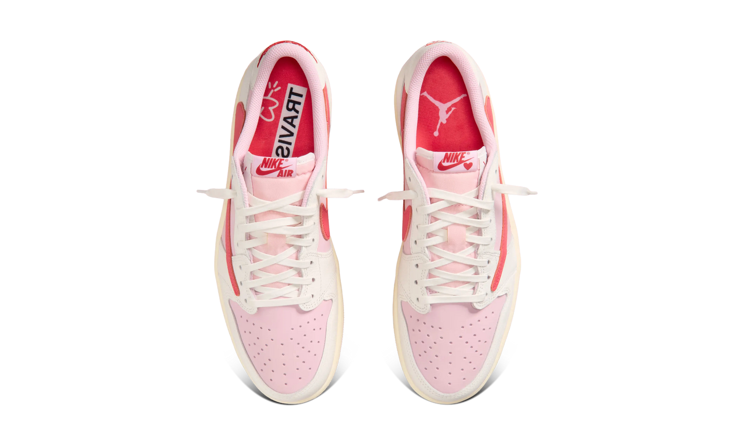 Newcop Air Jordan 1 Retro Low Og Sp Travis Scott Sail Tropical Pink Zapatillas 2