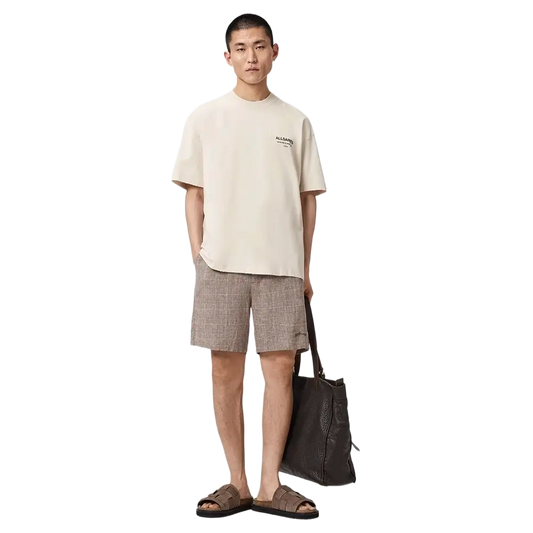 Newcop Allsaints Dreamer Short Sleeve Oversized Graphic T-shirt Dusk White Ropa 3