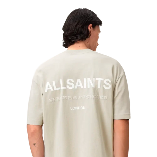 Newcop Allsaints Dreamer Short Sleeve Oversized Graphic T-shirt Powdered Green Ropa 2