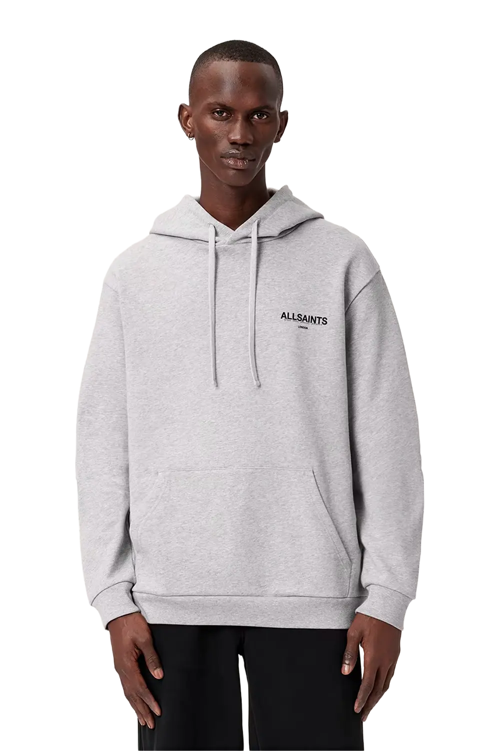 Newcop Allsaints Halcyon Hoodie Light Grey Marl Ropa 2