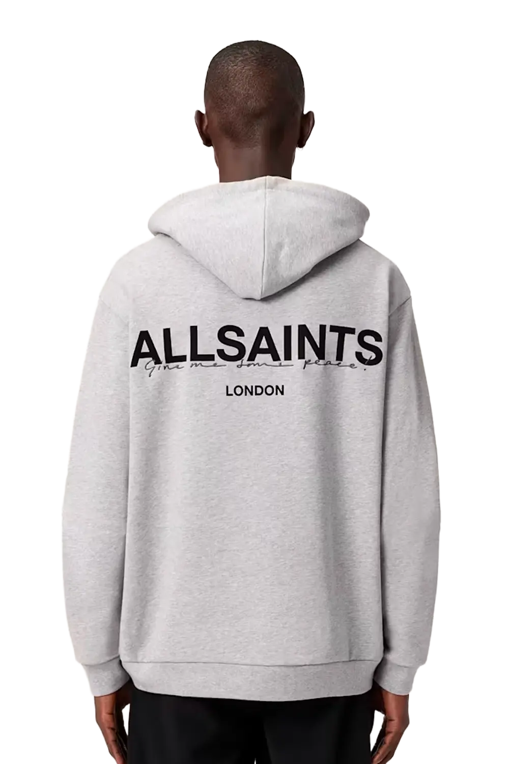 Newcop Allsaints Halcyon Hoodie Light Grey Marl Ropa 3