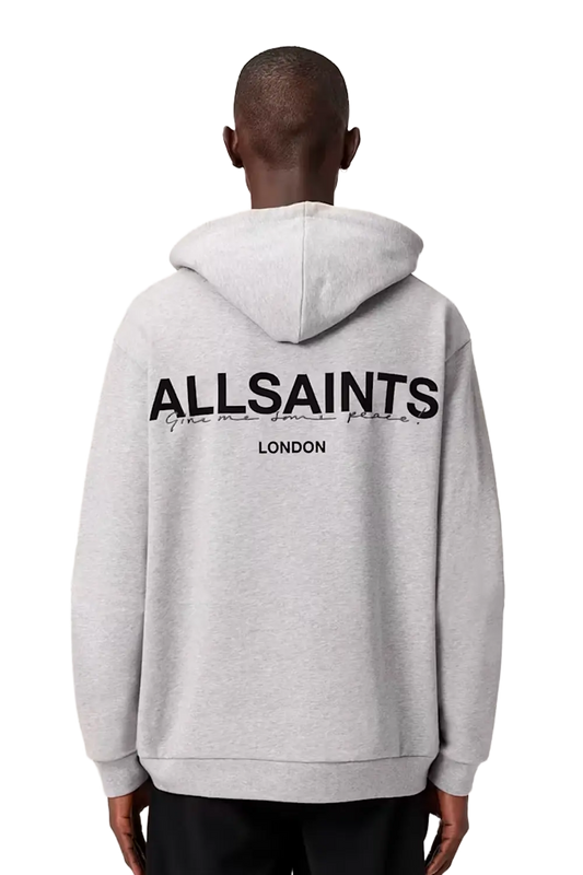 Newcop Allsaints Halcyon Hoodie Light Grey Marl Ropa 3