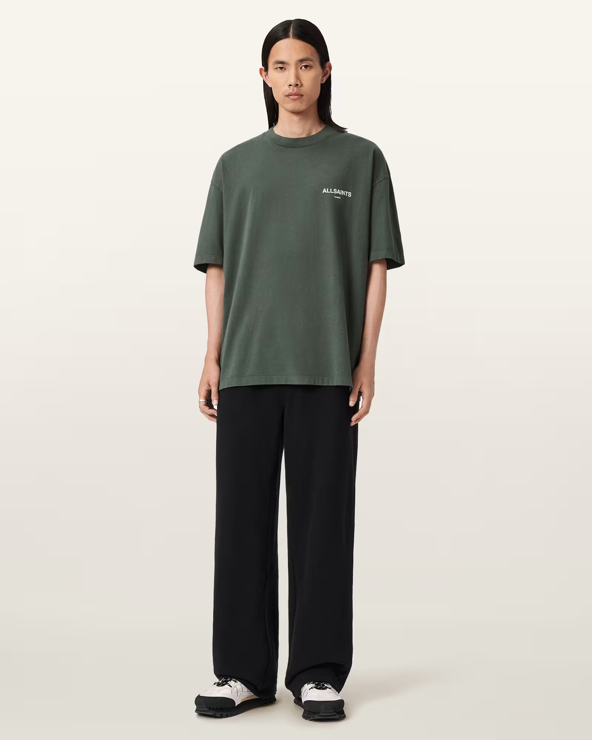 Newcop Allsaints Halcyon Short Sleeve Crew T-shirt Garnet Green Ropa 3