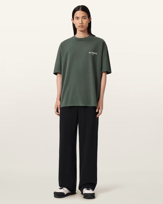 Newcop Allsaints Halcyon Short Sleeve Crew T-shirt Garnet Green Ropa 3