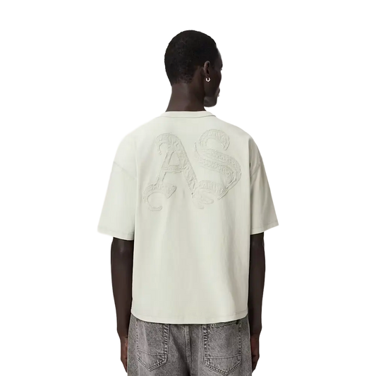 Newcop Allsaints Insignia Short Sleeve Cotton T-shirt Sea Green Ropa 2