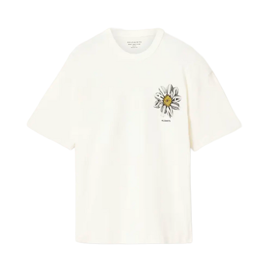 Newcop Allsaints Petals Oversized Short Sleeve Graphic T-shirt Chalk White Ropa 1