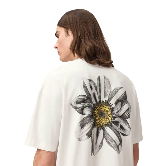 Newcop Allsaints Petals Oversized Short Sleeve Graphic T-shirt Chalk White Ropa 2