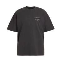 Camiseta ALLSAINTS Redact Oversized Embroidered Logo T-Shirt Washed Black