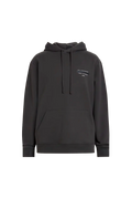 ALLSAINTS Redact Pullover Embroidered Logo Hoodie Washed Black