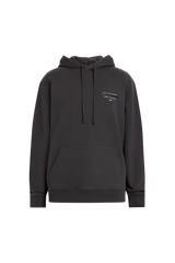 ALLSAINTS Redact Pullover Embroidered Logo Hoodie Washed Black