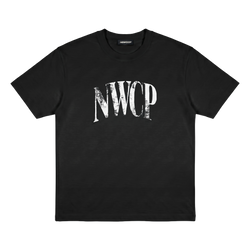 Newcop Black Distressed Logo Tee Ropa Newcop 1