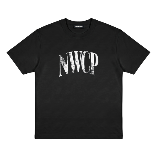 Newcop Black Distressed Logo Tee Ropa Newcop 1