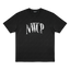 Black Distressed Logo Tee