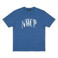 Blue Distressed Logo Tee