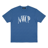 Blue Distressed Logo Tee