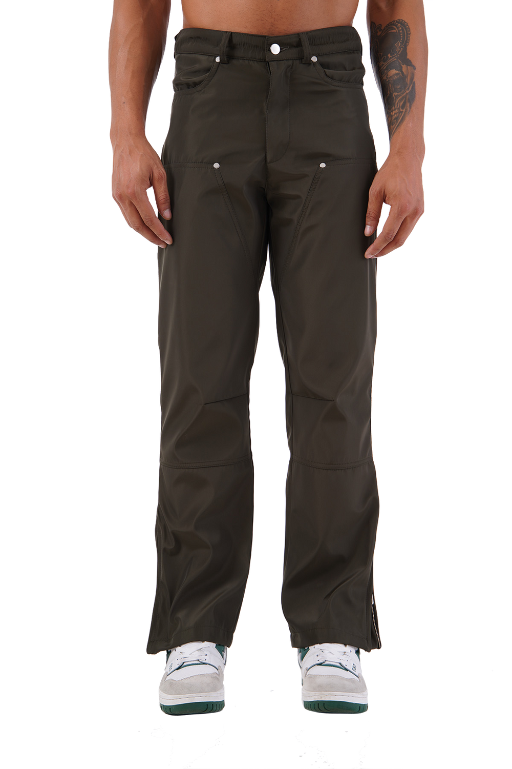 Newcop Dark Green Cargo Trousers Ropa 1