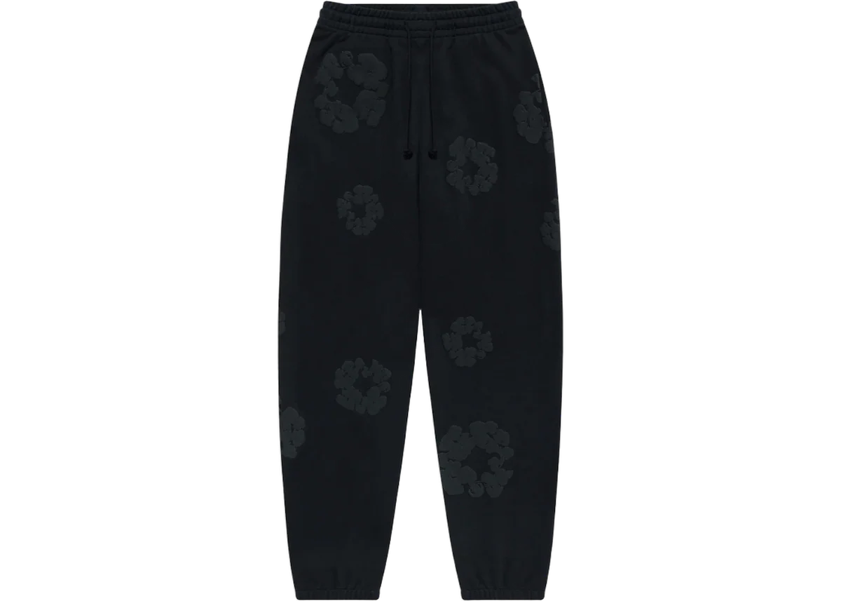 Newcop Denim Tears Cotton Wreath Sweatpants Black Monochrome Ropa 1