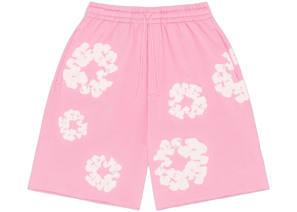 Denim Tears The Cotton Wreath Shorts Pink – Newcop