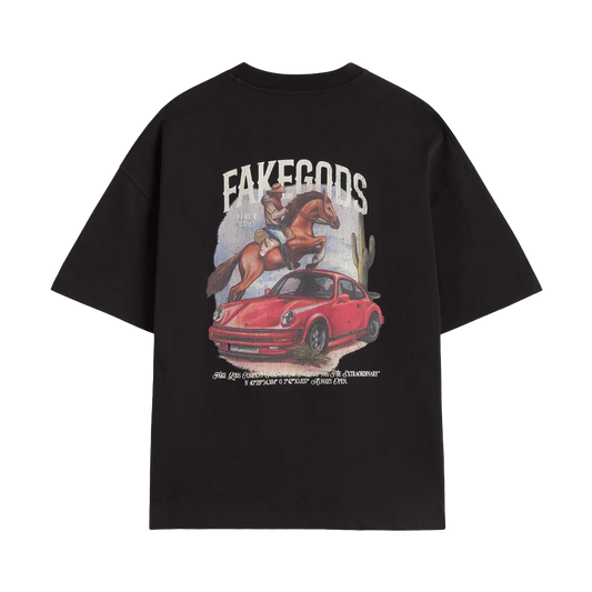 Newcop Fakegods Horse-car Tee Black Ropa 2