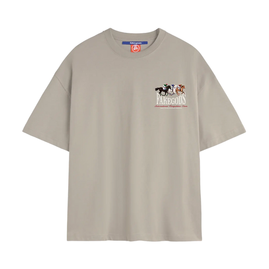 Newcop Fakegods Horse Race Tee Light Grey Ropa 1