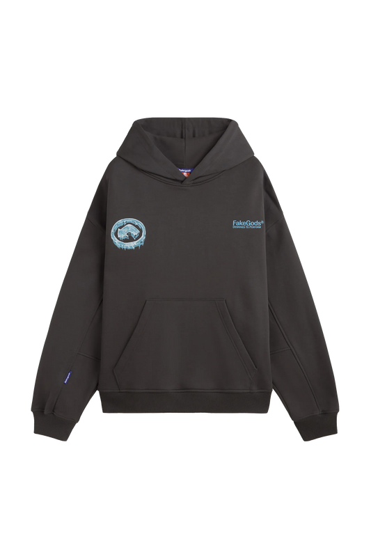 Newcop Fakegods Iced Logo Hoodie Dark Grey Ropa 1
