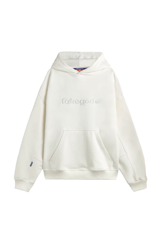 Newcop Fakegods Solid Logo Hoodie Cream Ropa 1