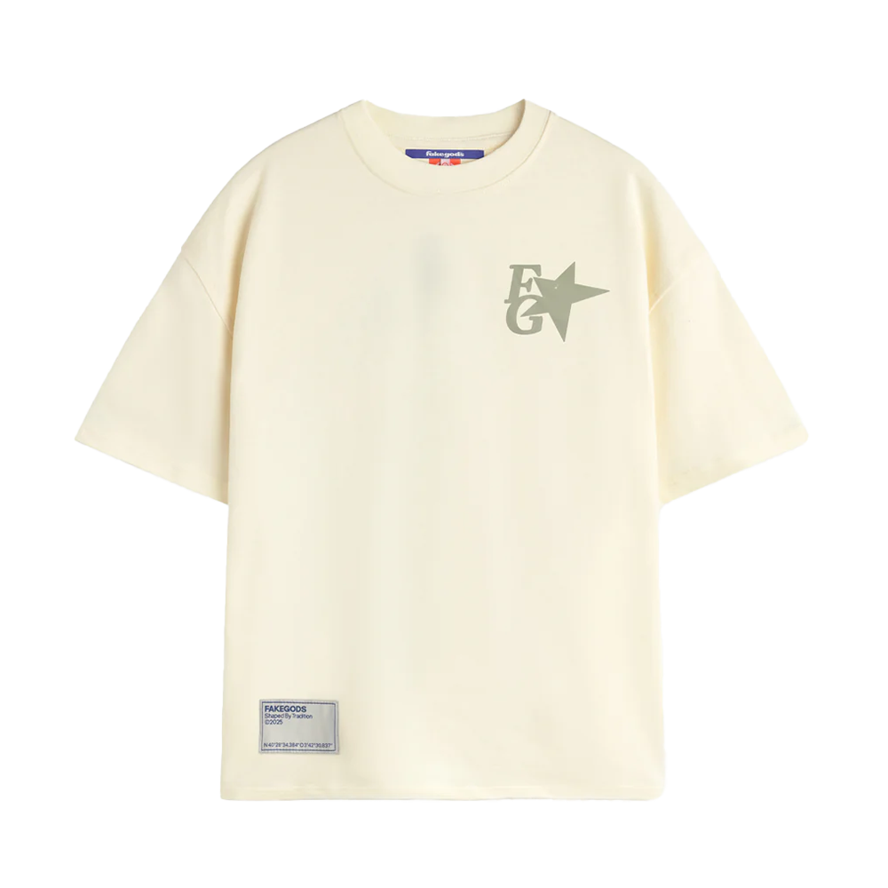 Newcop Fakegods Star Boxy Tee Cream Ropa 1