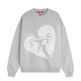 Fakegods Valentines Knitted Sweater Light Grey