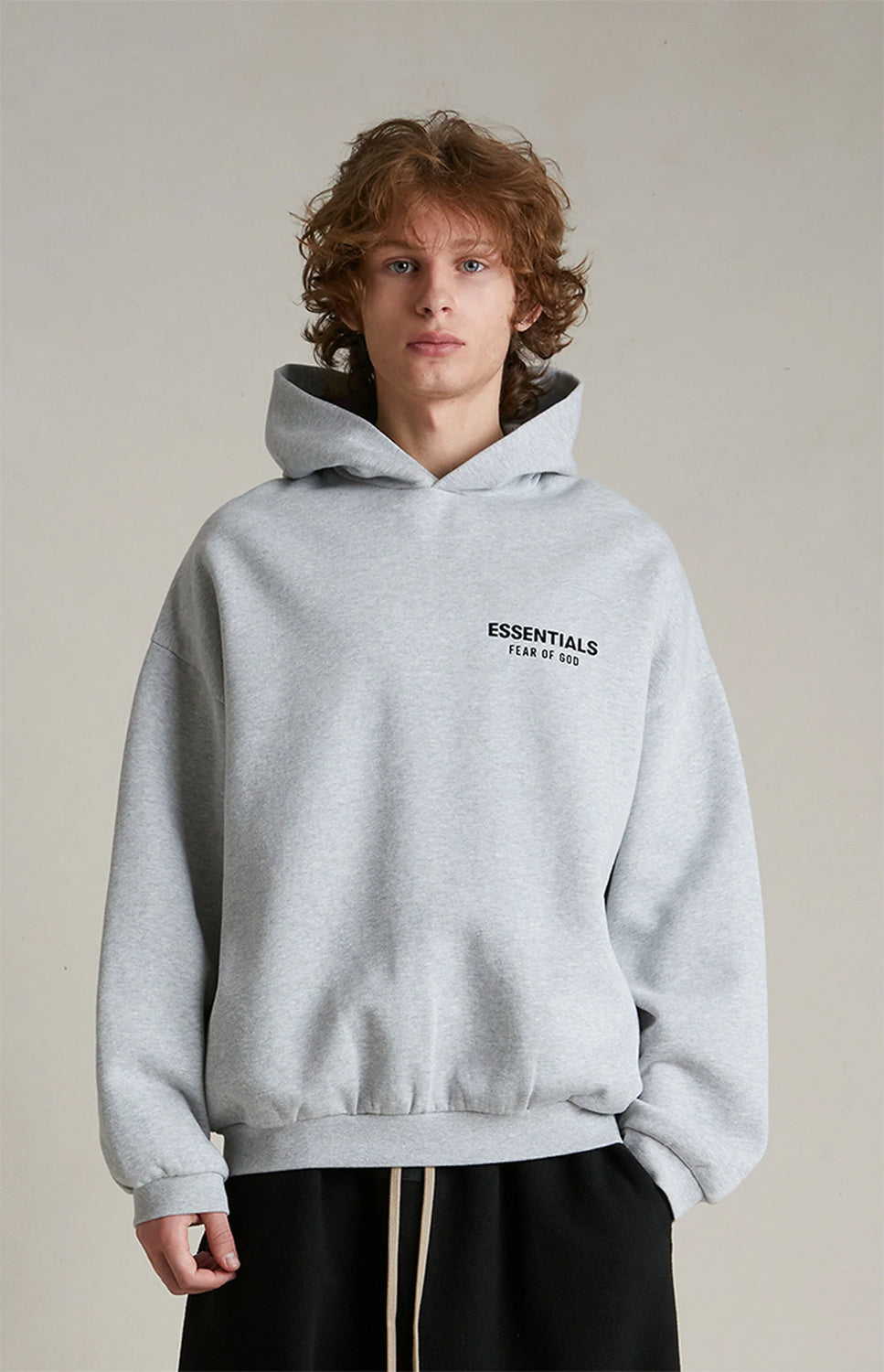 Newcop Fear Of God Essentials Hoodie Fleece Light Heather Gray Ropa 2